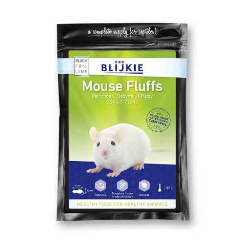 Souris fuzzy avec cheveux congelé  (par25 pièces de 5-7 gr.)