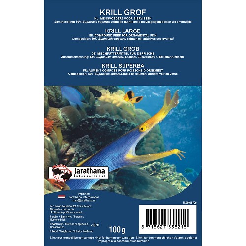 Krill superba dans un emballage blister
